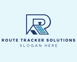 Solar Roof Letter R logo design