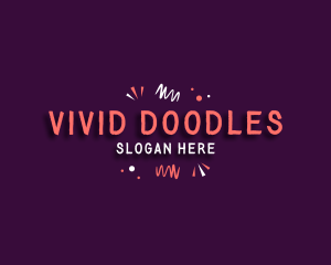 Doodle Party Confetti logo design