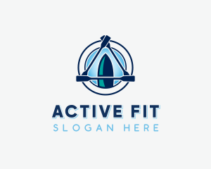 Kayak Paddle Fitness logo design