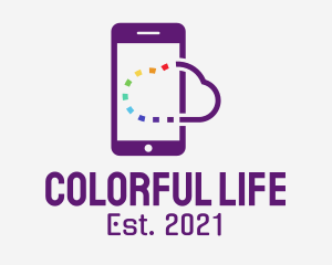 Colorful Cloud Mobile  logo design