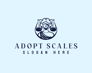 Lady Justice Scale logo design