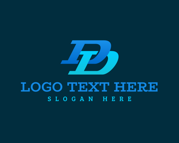 Letter DD logo example 3