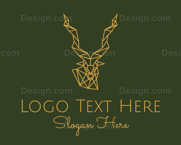 Gold Geometric Antelope Logo