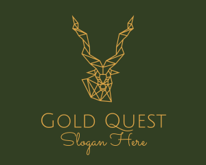 Gold Geometric Antelope logo