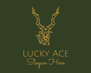 Gold Geometric Antelope logo design