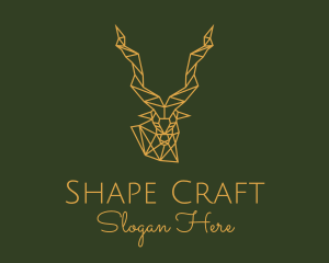 Gold Geometric Antelope logo