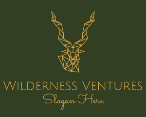 Gold Geometric Antelope logo
