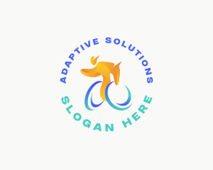 Paralympic Wheelchair Disability logo design