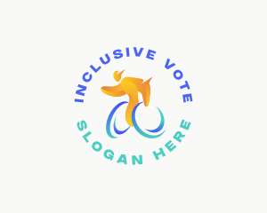 Paralympic Wheelchair Disability logo design