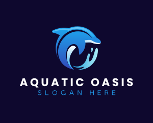 Dolphin Aquatic Marine logo design