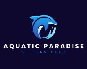 Dolphin Aquatic Marine logo design