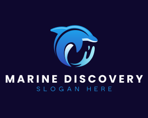 Dolphin Aquatic Marine logo design