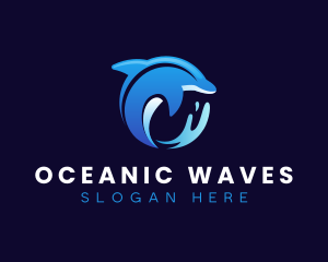 Dolphin Aquatic Marine logo design