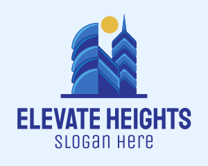 Blue Urban Skyscrapers  logo design