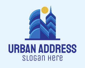 Blue Urban Skyscrapers  logo design