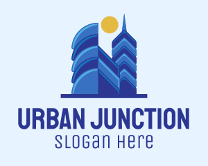 Blue Urban Skyscrapers  logo design