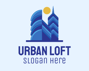 Blue Urban Skyscrapers  logo design