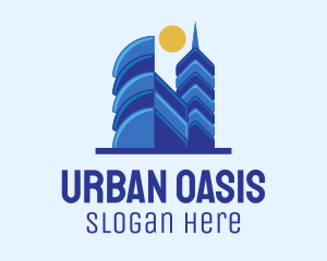 Blue Urban Skyscrapers  logo design