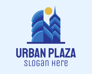 Blue Urban Skyscrapers  logo design