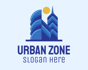 Blue Urban Skyscrapers  logo design