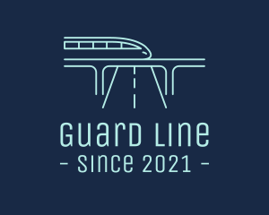 Railway Metro Train logo design