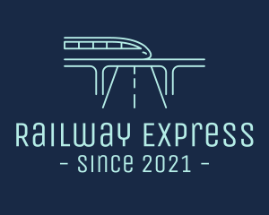 Railway Metro Train logo design