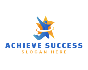 Human Star Achievement Success logo design