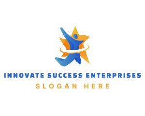 Human Star Achievement Success logo design