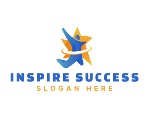 Human Star Achievement Success logo design