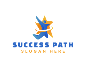 Human Star Achievement Success logo design