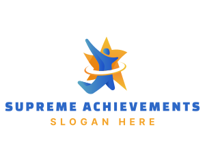 Human Star Achievement Success logo design