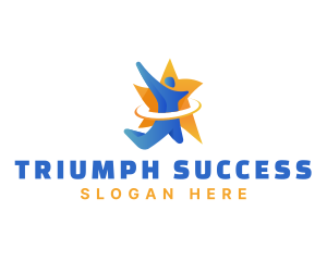 Human Star Achievement Success logo design