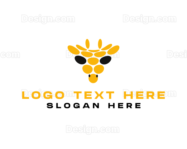 Abstract Giraffe Safari Logo