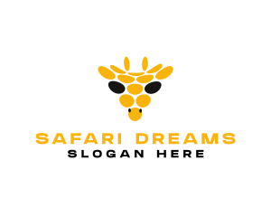 Abstract Giraffe Safari logo design