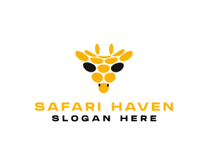 Abstract Giraffe Safari logo design