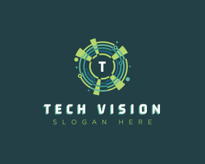 Technology Digital Futuristic logo design