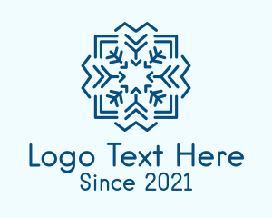 Glacier - Winter Sowflake Pattern logo design