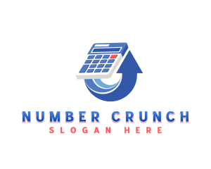 Statistic Arrow Calculator logo design