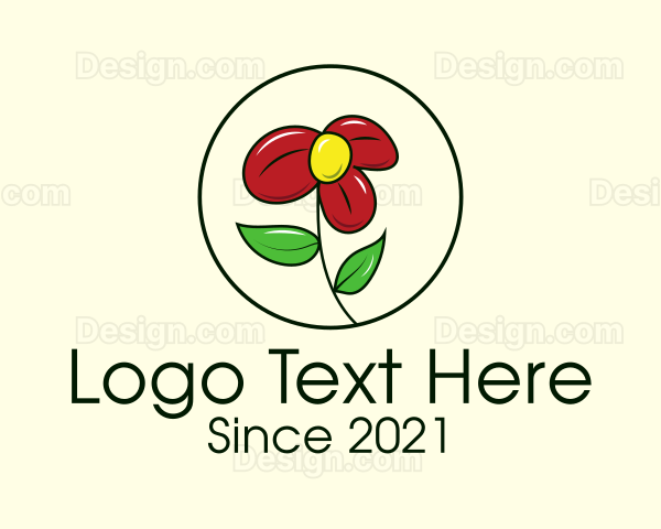 Daisy Flower Plant Logo