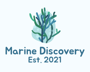 Marine Seaweed Plant  logo design