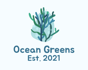 Marine Seaweed Plant  logo