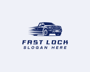 Fast Pickup Truck logo design