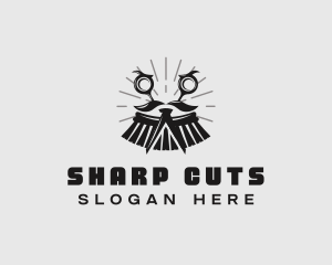 Barbershop Haircut Scissors logo design