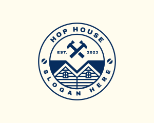 Hammer House Roofing logo design