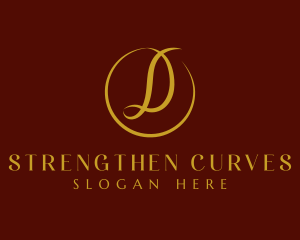 Golden Luxury Letter D logo