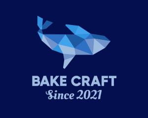 Blue Whale Papercraft logo design