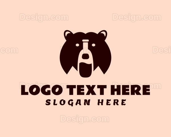 Bear Beverage Bottle Logo