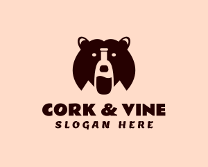 Bear Beverage Bottle logo design