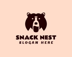 Bear Beverage Bottle logo design