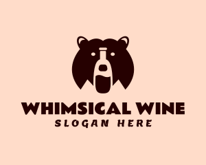 Bear Beverage Bottle logo design